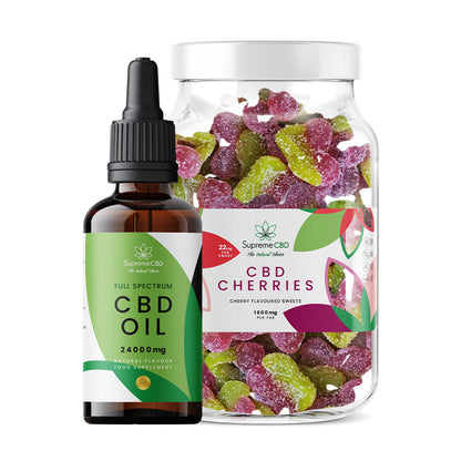 Supreme CBD 100ml 24000mg Oil & Large Gummies Bundle