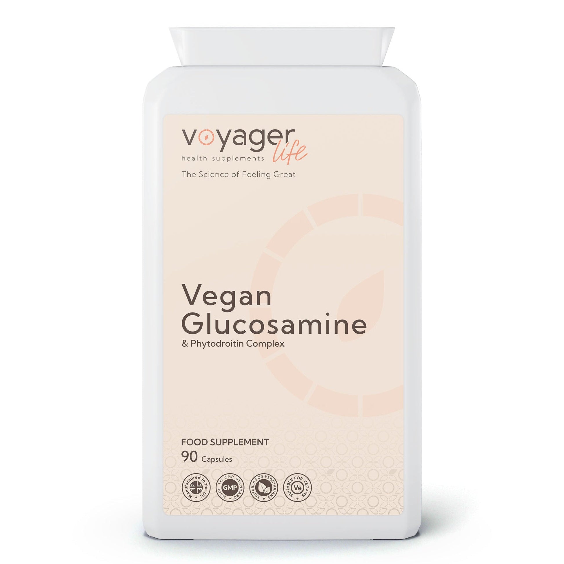 Voyager Vegan Glucosamine and Phytodroitin 90 Capsules bottle