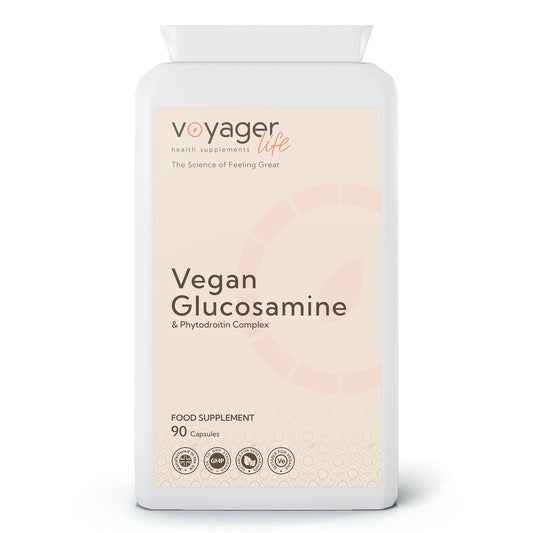 Voyager Vegan Glucosamine & Phytodroitin Complex 90 Capsules - front view