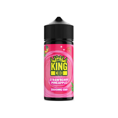 King CBD 2500mg CBD E-Liquid - 120ml (BUY 1 GET 1 FREE) - Strawberry Pineapple | The CBD Hut
