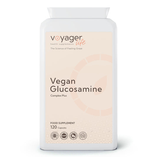 Voyager Vegan Glucosamine Complex 120 Capsules - front view