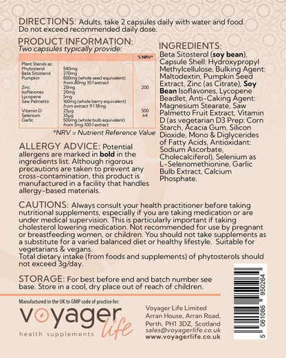 Voyager Plant Sterols Capsules 60 pack