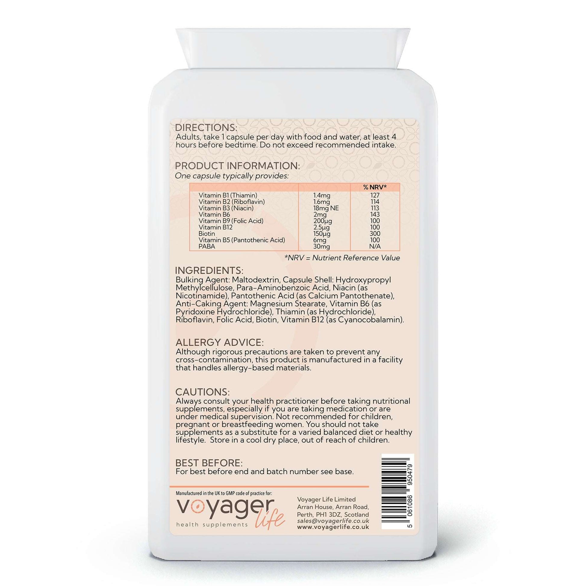 Voyager Vitamin B Complex Daily 120 Capsules at The CBD Hut