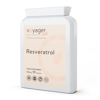 Voyager Resveratrol 150mg 90 Capsules - front view