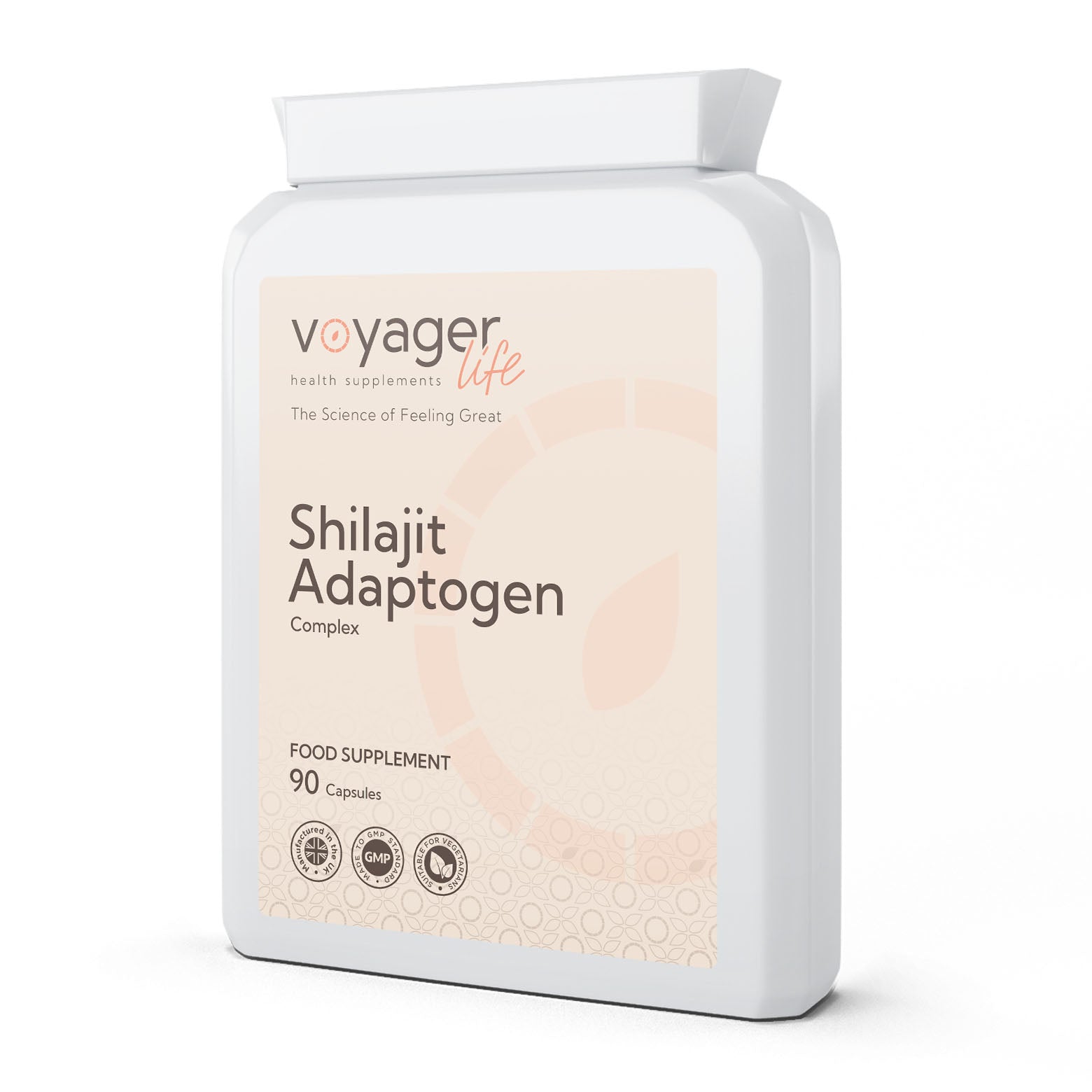 Voyager Shilajit Adaptogen Complex 90 Capsules - front view