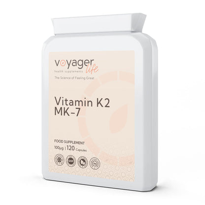 Voyager Vitamin K2 MK-7 100µg 120 Capsules - front view