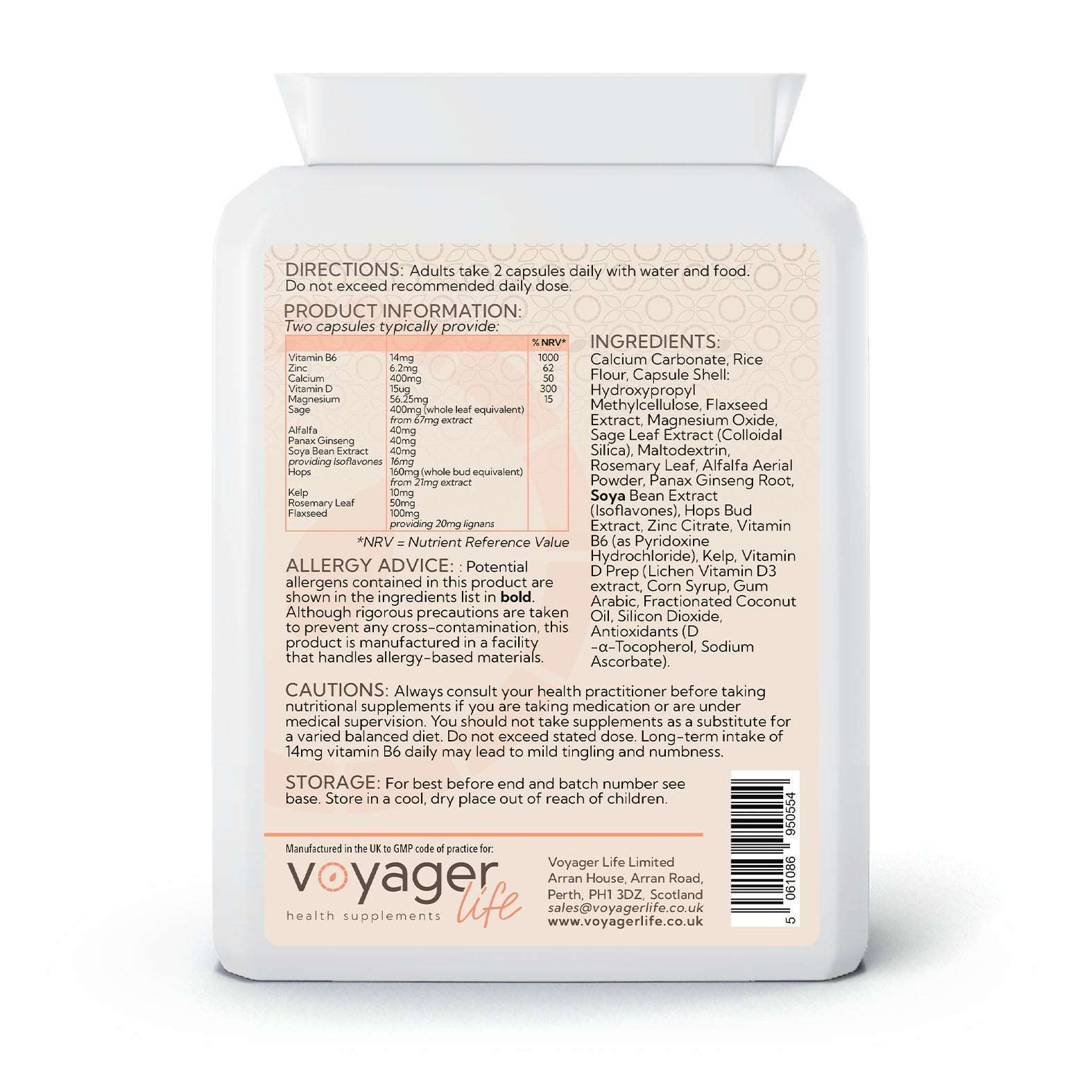 Voyager Women’s Bone and Hormone Support Capsules 60 pack