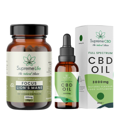Supreme CBD Oil with Free Lion's Mane Capsules