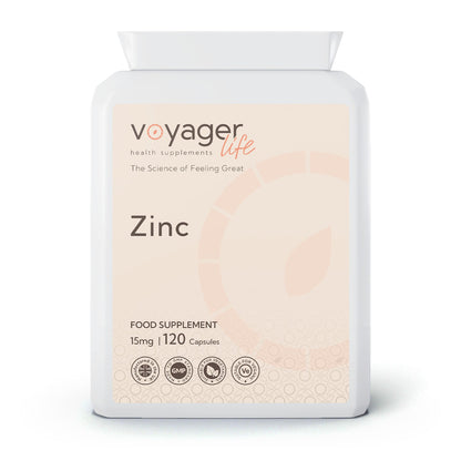 Voyager Zinc 15mg 120 Capsules from Voyager at The CBD Hut