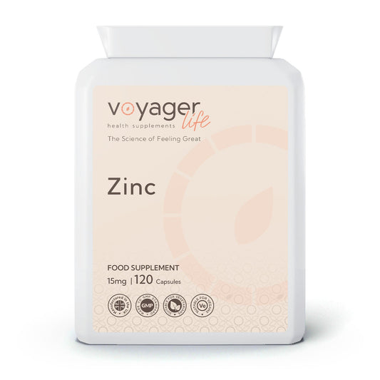 Voyager Zinc 15mg 120 Capsules - front view
