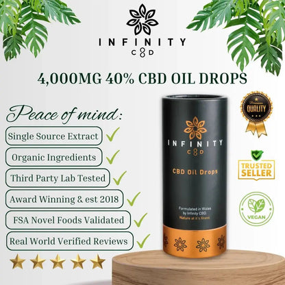 Infinity CBD 4000mg CBD Oil Drops 10ml bottle