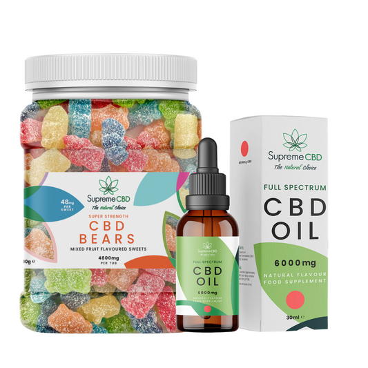Supreme CBD 6000mg Oil & Free 4800mg Gummies Bundle