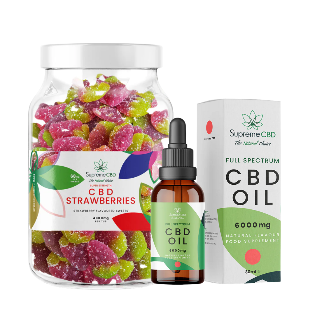 Supreme CBD 6000mg Oil & Free 4800mg Gummies Bundle