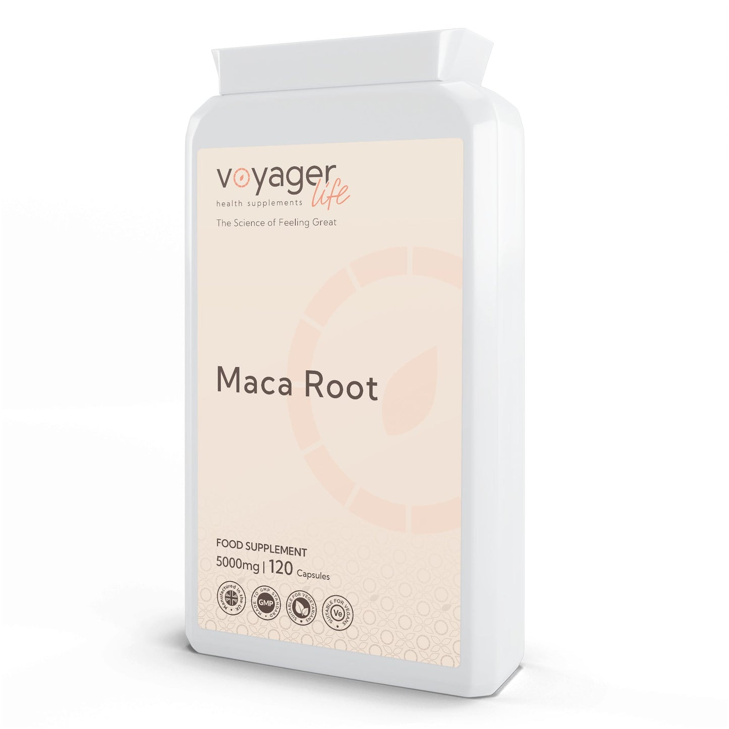 Voyager Maca Root 5,000mg 120 Capsules - front view