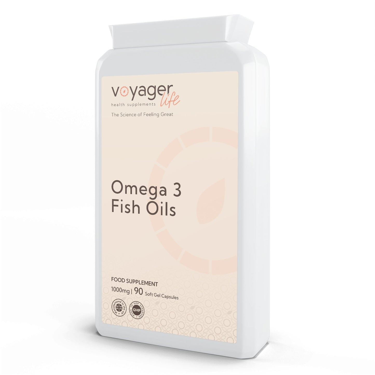 Voyager Omega-3 Fish Oil 1,000mg 90 Softgels - front view