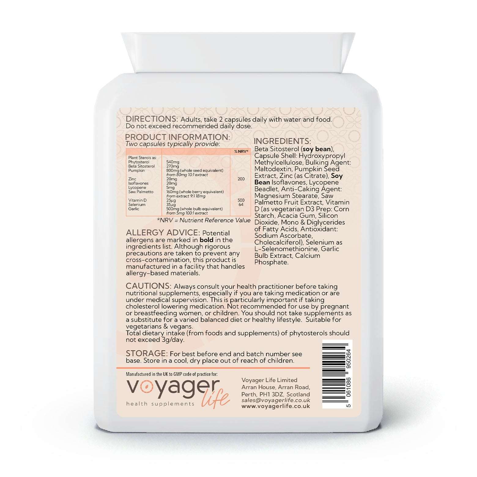Voyager Plant Sterols Capsules 60 pack