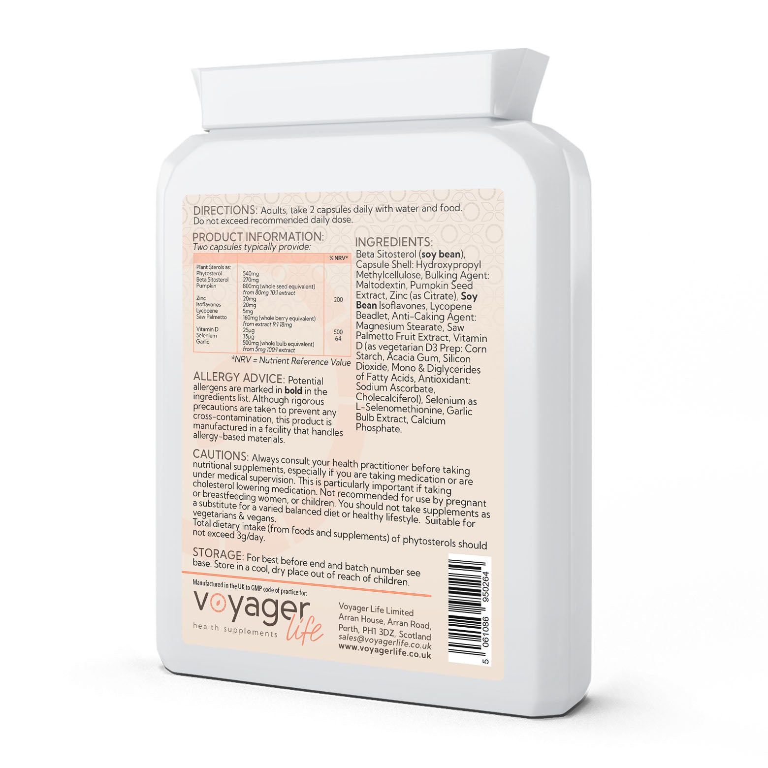 Voyager Plant Sterols Capsules 60 pack
