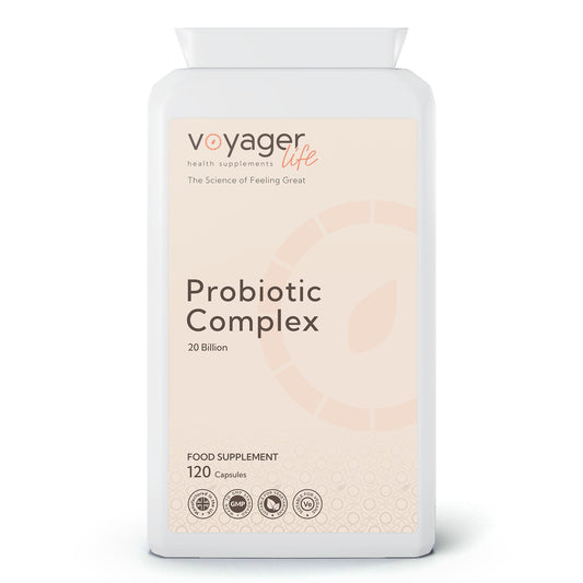 Voyager Probiotic Complex 20 Billion CFU 120 Capsules - front view