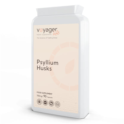 Voyager Psyllium Husks 750mg 90 Capsules - front view