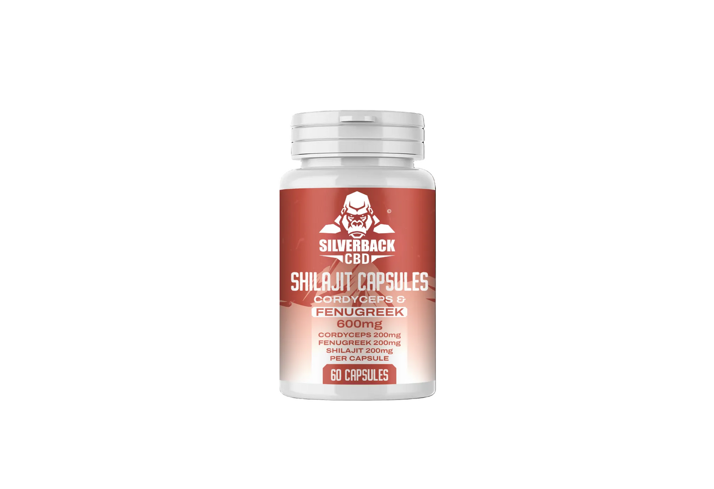 Silverback CBD Cordyceps and Fenugreek Shilajit Capsules 60