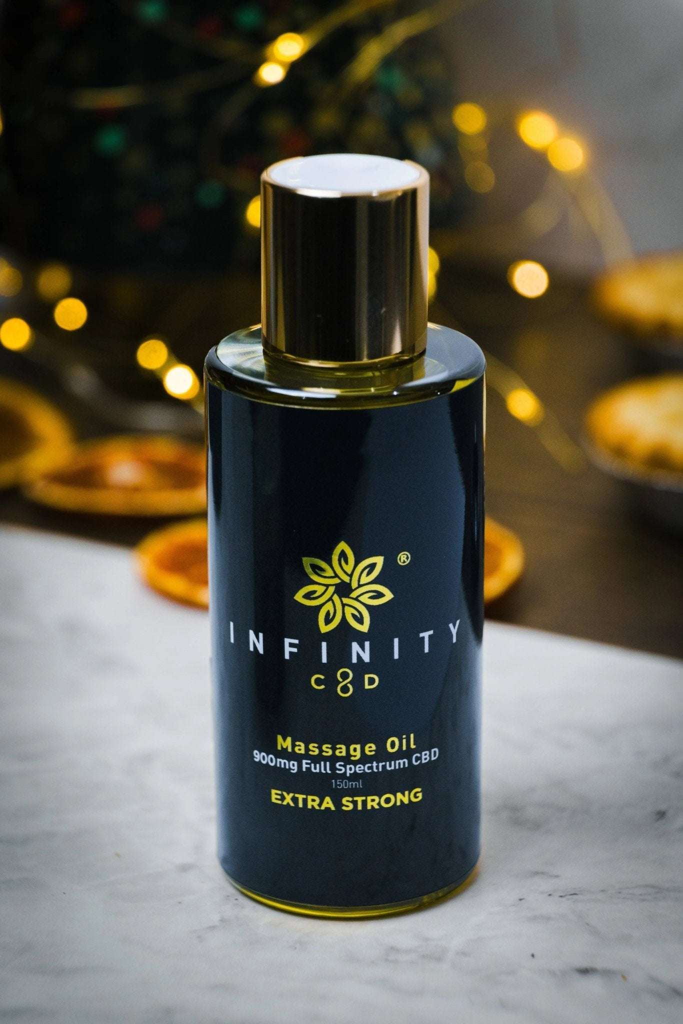 Infinity CBD Full Spectrum Massage Oil 900mg bottle