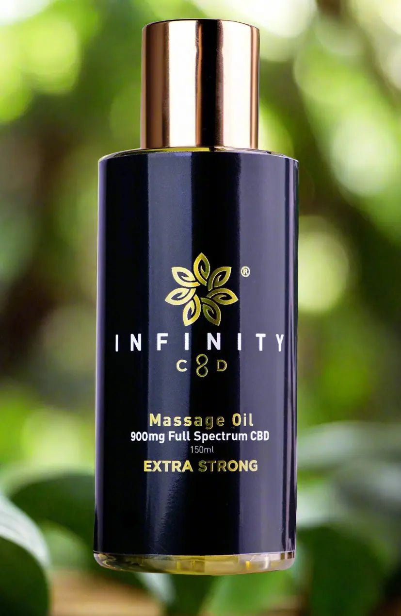 Infinity CBD Full Spectrum Massage Oil 900mg bottle