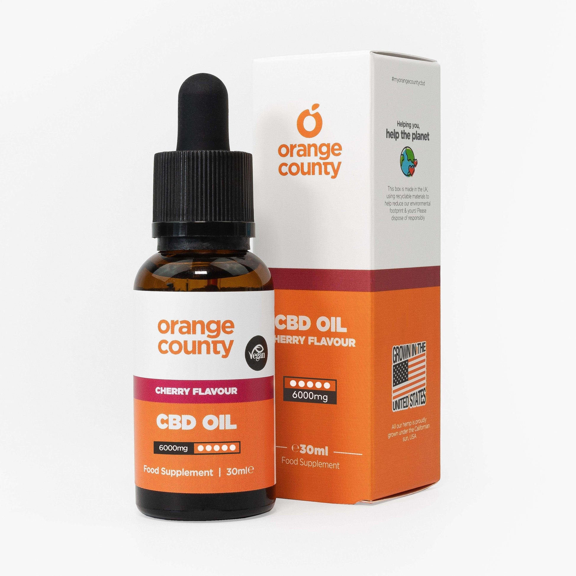 Orange County CBD Cherry Oil 30ml bottle