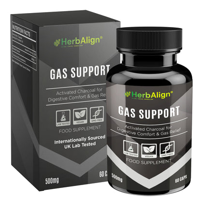 Herbalign Activated Charcoal Gas Support Capsules 1000mg