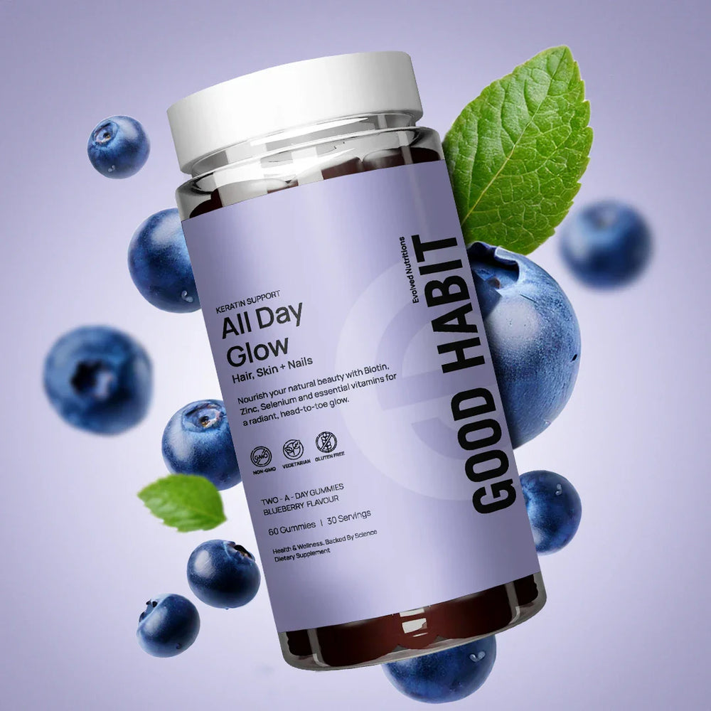 Evolved 'All Day Glow' Hair, Skin & Nails Gummies - 60 Pieces