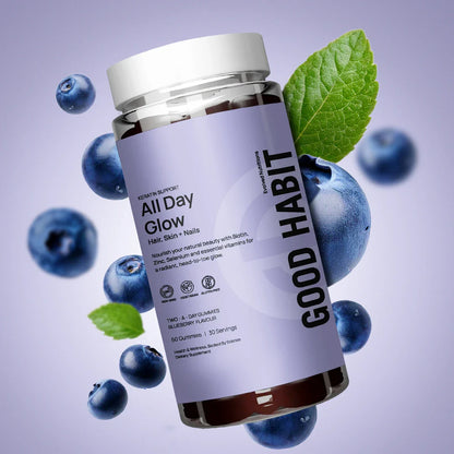 Evolved 'All Day Glow' Hair, Skin & Nails Gummies - 60 Pieces