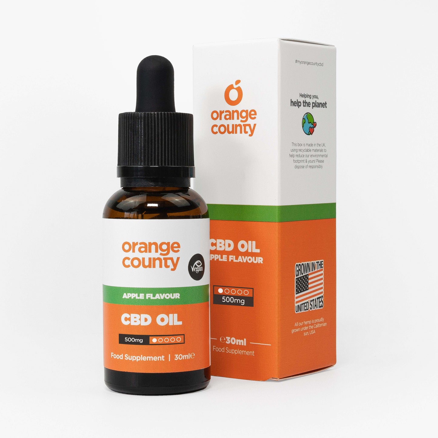Orange County CBD Apple Oil 30ml bottle