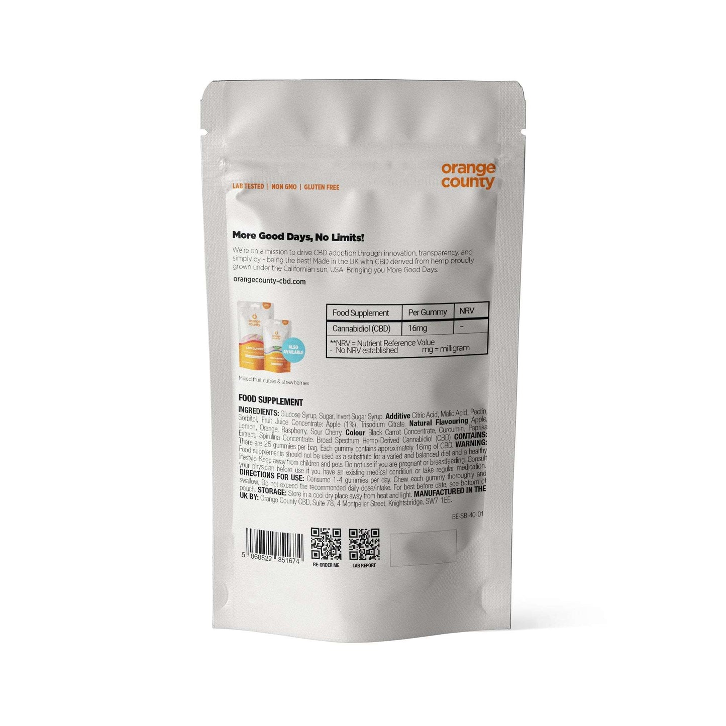 Orange County CBD Gummy Bears Small Tub