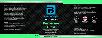 Boostropics Berberine Ultra Capsules 100 Pack product image - The CBD Hut