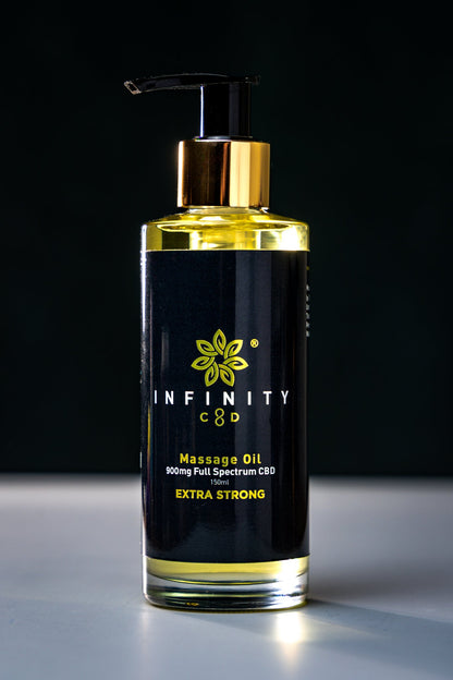 Infinity CBD Full Spectrum Massage Oil 900mg bottle