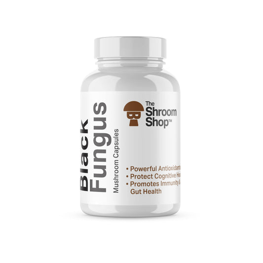 The Shroom Shop Black Fungus Mushroom Capsules 90 Capsules product image