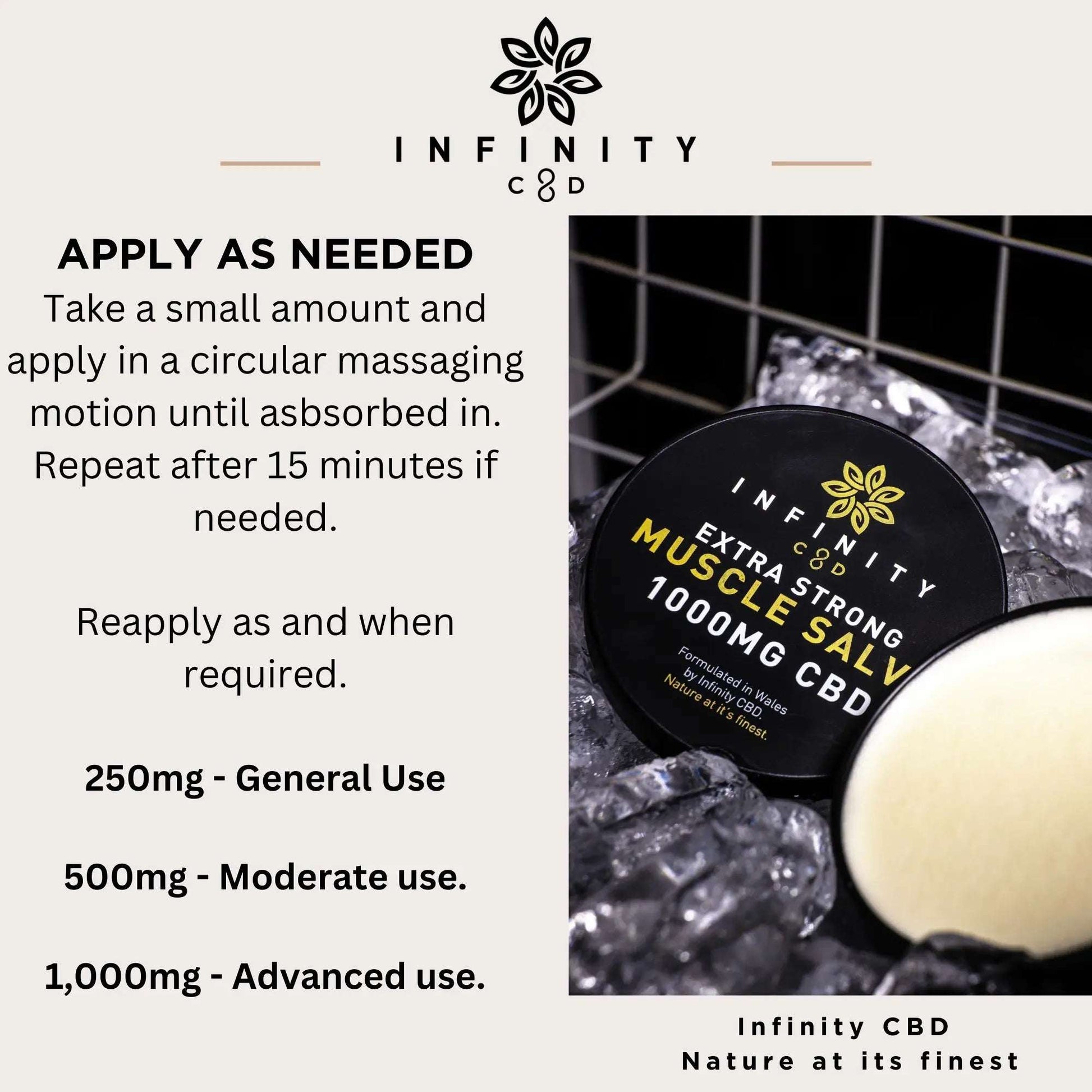 Infinity CBD Full Spectrum Muscle Salve 1000mg jar