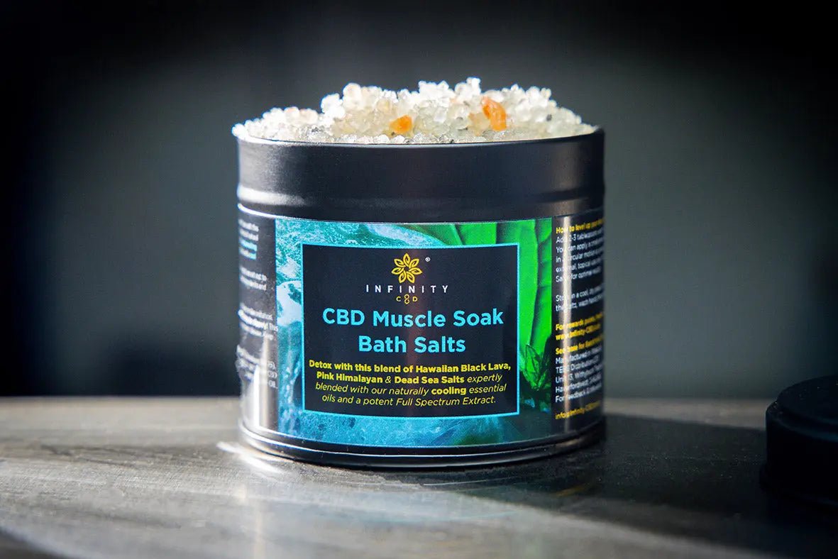Infinity CBD Muscle Soak Bath Salts 500mg tin