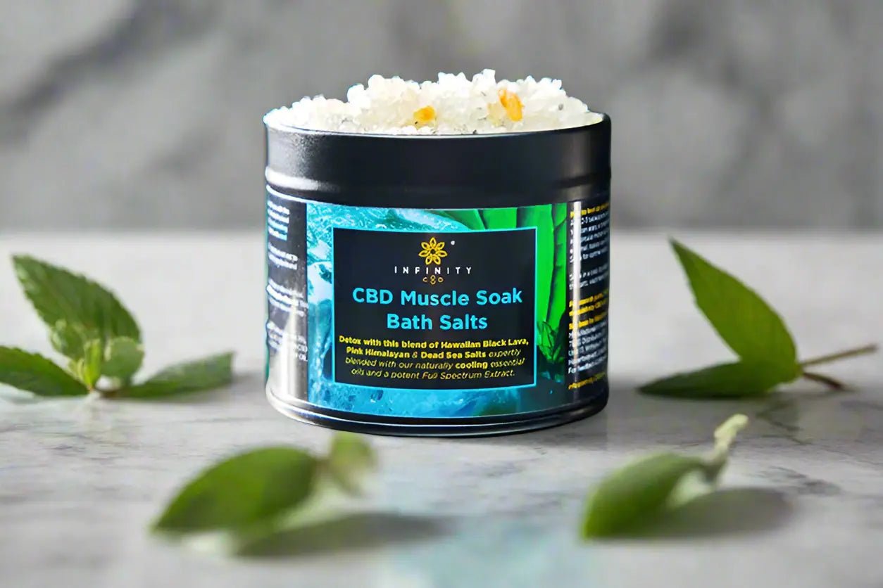 Infinity CBD Muscle Soak Bath Salts 500mg tin