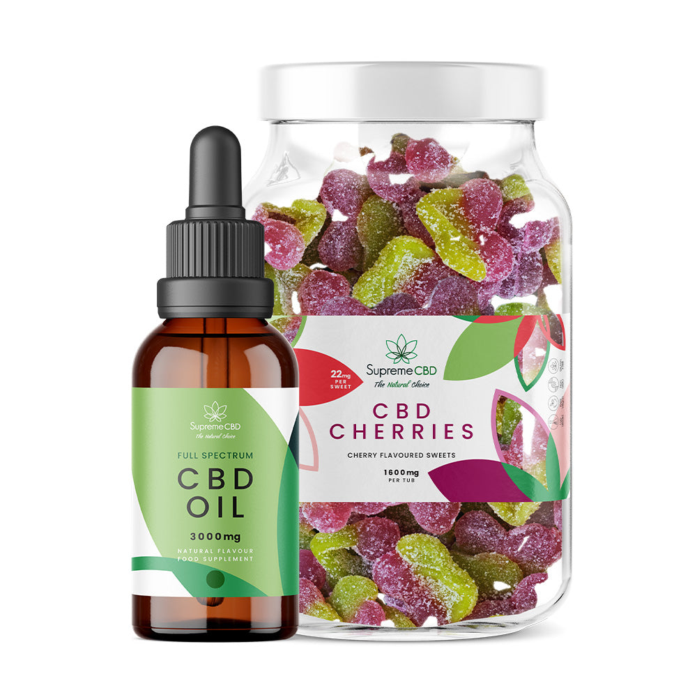 Supreme CBD 30ml 3000mg Oil & Large Gummies Bundle