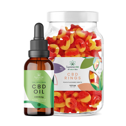 Supreme CBD 30ml 3000mg Oil & Large Gummies Bundle