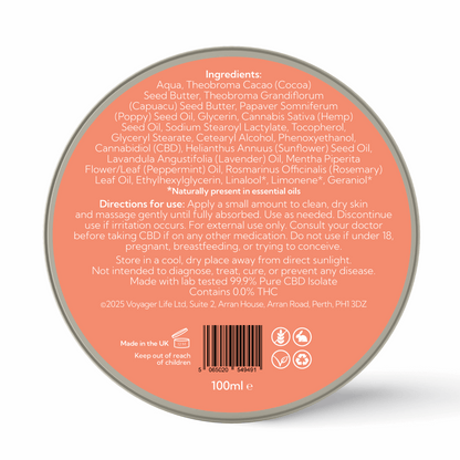 Voyager CBD Foot Cream 100ml