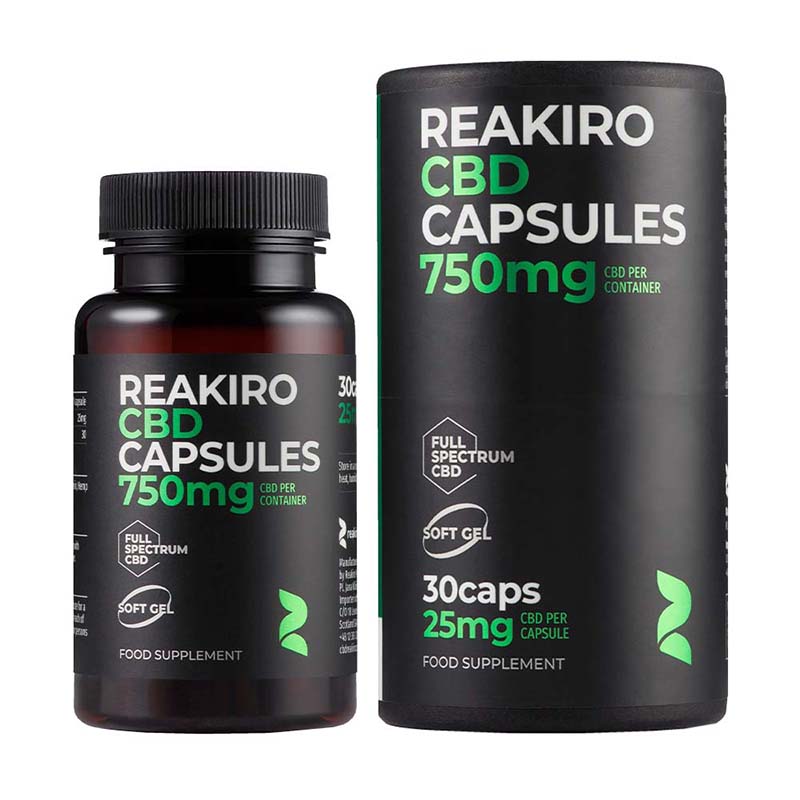 Reakiro Hemp CBD Soft Gel Capsules 750mg 30 Capsules