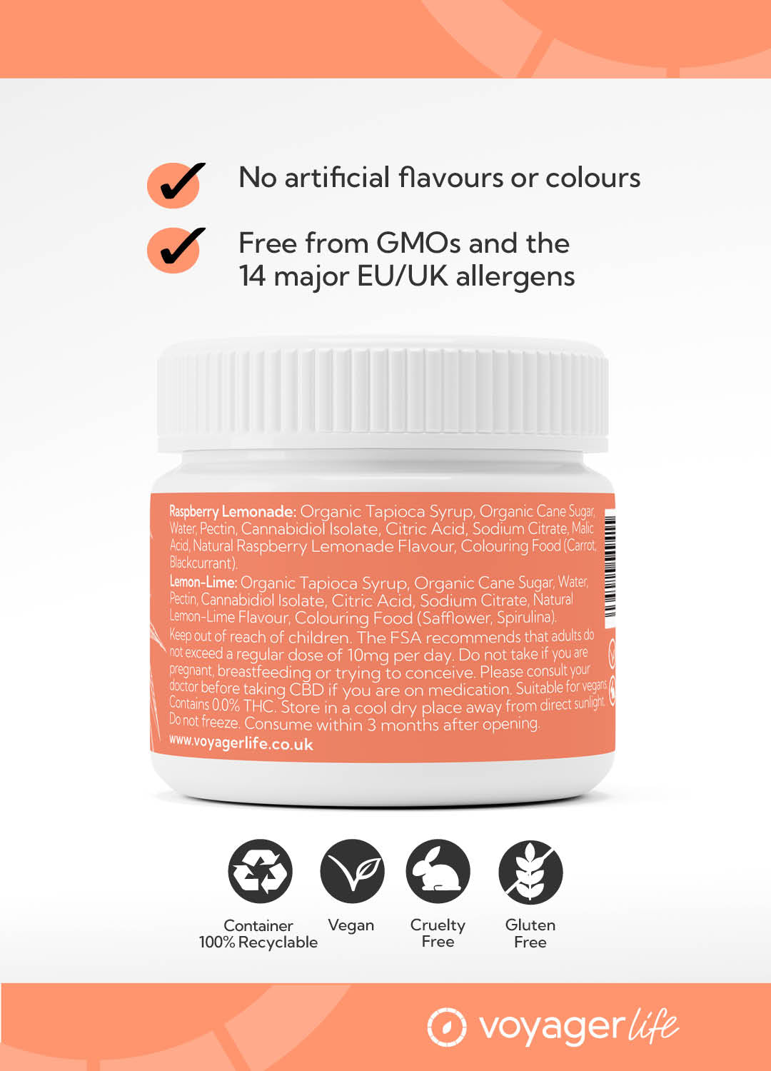 Voyager CBD Gummies 750mg 30 Pack