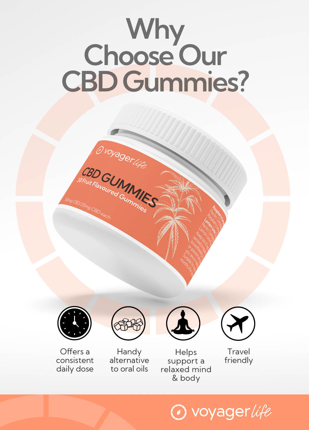 Voyager CBD Gummies 750mg 30 Pack