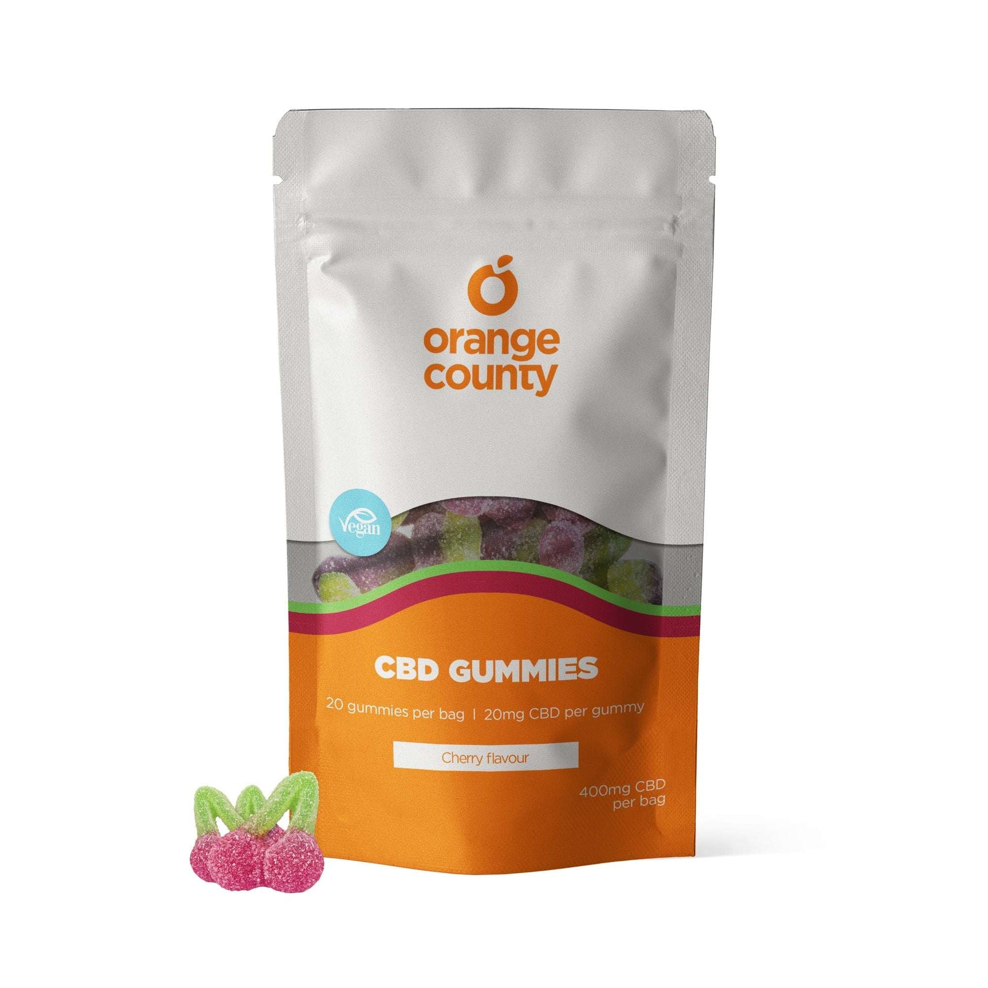 Orange County CBD Gummy Cherries Small Tub