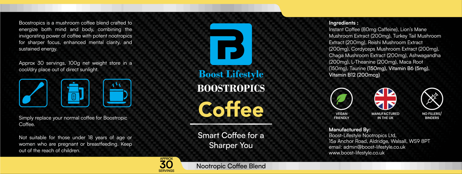 Boostropics Nootropic Coffee
