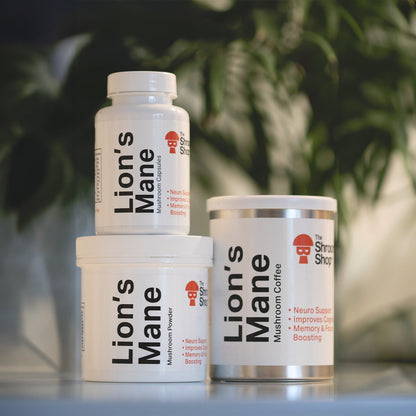 The Shroom Shop Lion's Mane Mushroom Capsules 90 Capsules product image