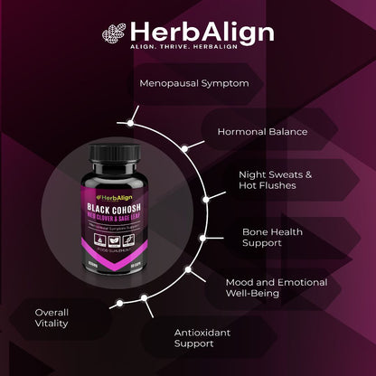 Herbalign Black Cohosh Menopause Support Capsules