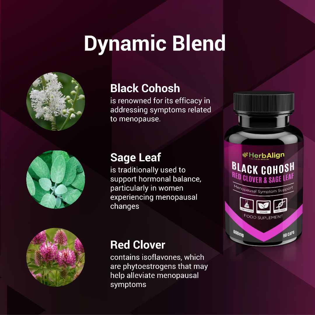 Herbalign Black Cohosh Menopause Support Capsules