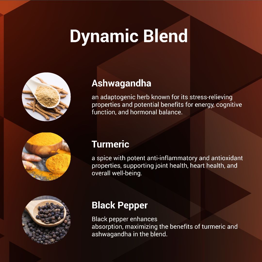 Herbalign Ashwagandha, Turmeric & Black Pepper Capsules